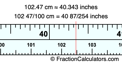 102.47 cm in inches
