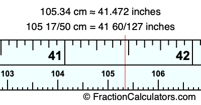 105.34 cm in inches