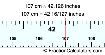 Convert 107 cm to inches (What is 107 cm in inches?)