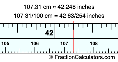 107.31 cm in inches