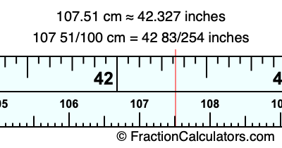 107.51 cm in inches
