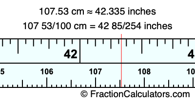 107.53 cm in inches