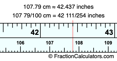 107.79 cm in inches