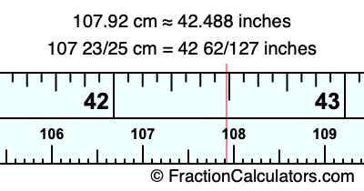 Convert 107.92 cm to inches (What is 107.92 cm in inches?)