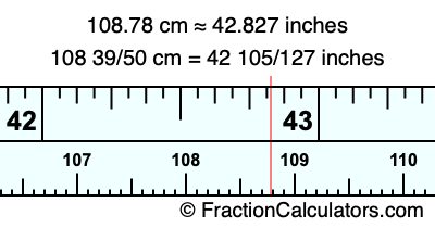 108.78 cm in inches