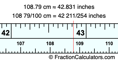 108.79 cm in inches