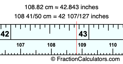 108.82 cm in inches