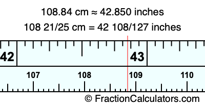 108.84 cm in inches