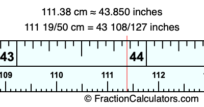 111.38 cm in inches