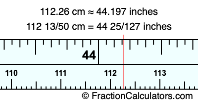 112.26 cm in inches