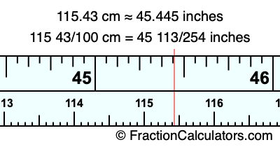 115.43 cm in inches