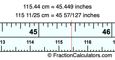 115.44 cm in inches