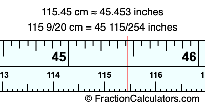 115.45 cm in inches