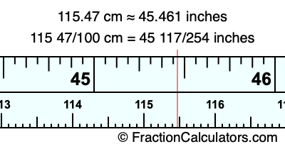 115.47 cm in inches