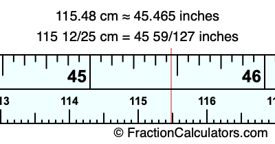 115.48 cm in inches