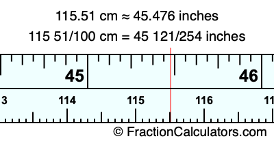 115.51 cm in inches