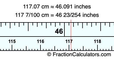 117.07 cm in inches