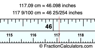 117.09 cm in inches