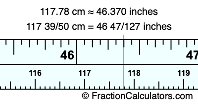 117.78 cm in inches