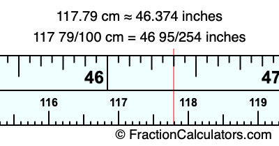 117.79 cm in inches