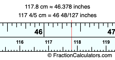 117.8 cm in inches