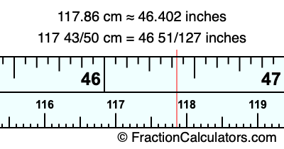 117.86 cm in inches