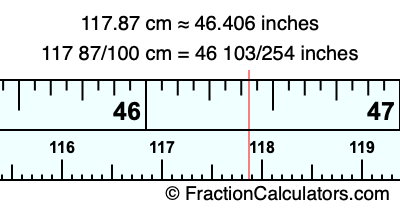 117.87 cm in inches