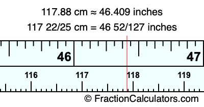 117.88 cm in inches