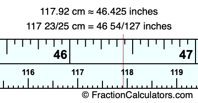 117.92 cm in inches