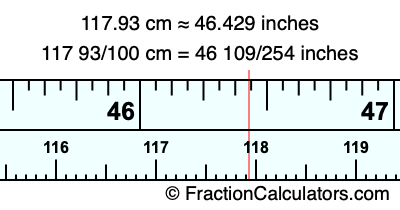 117.93 cm in inches