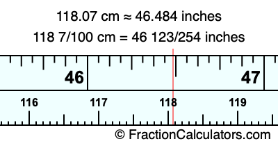 118.07 cm in inches