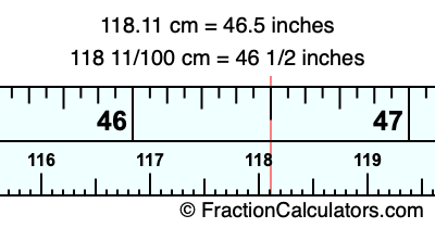 118.11 cm in inches