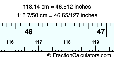 118.14 cm in inches