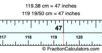 119.38 cm in inches
