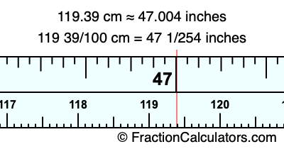 119.39 cm in inches