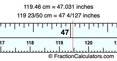 119.46 cm in inches