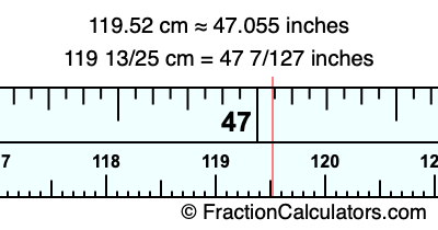 119.52 cm in inches