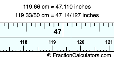 119.66 cm in inches