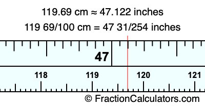 119.69 cm in inches