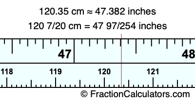 120.35 cm in inches