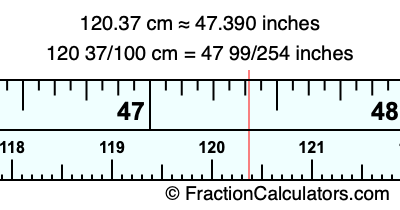 120.37 cm in inches