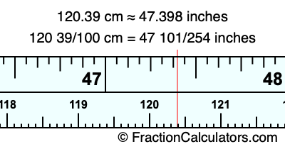 120.39 cm in inches