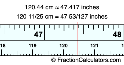 120.44 cm in inches