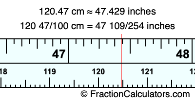 120.47 cm in inches