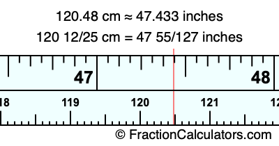 120.48 cm in inches