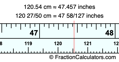 120.54 cm in inches