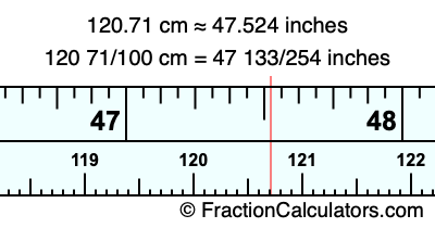 120.71 cm in inches