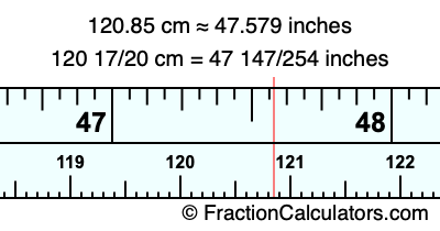 120.85 cm in inches