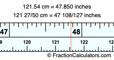 121.54 cm in inches