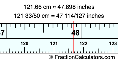 121.66 cm in inches